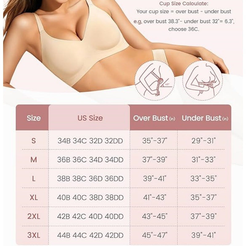 Everyday Seamless Wireless Bra with Adjustable Straps
