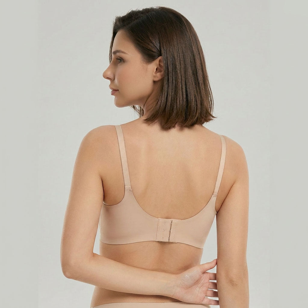 Seamless Wireless Nursing Bra with Clip Straps