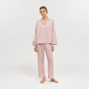 Classic Piped Satin Pajama Set for Women