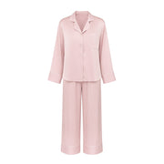 Classic Piped Satin Pajama Set for Women